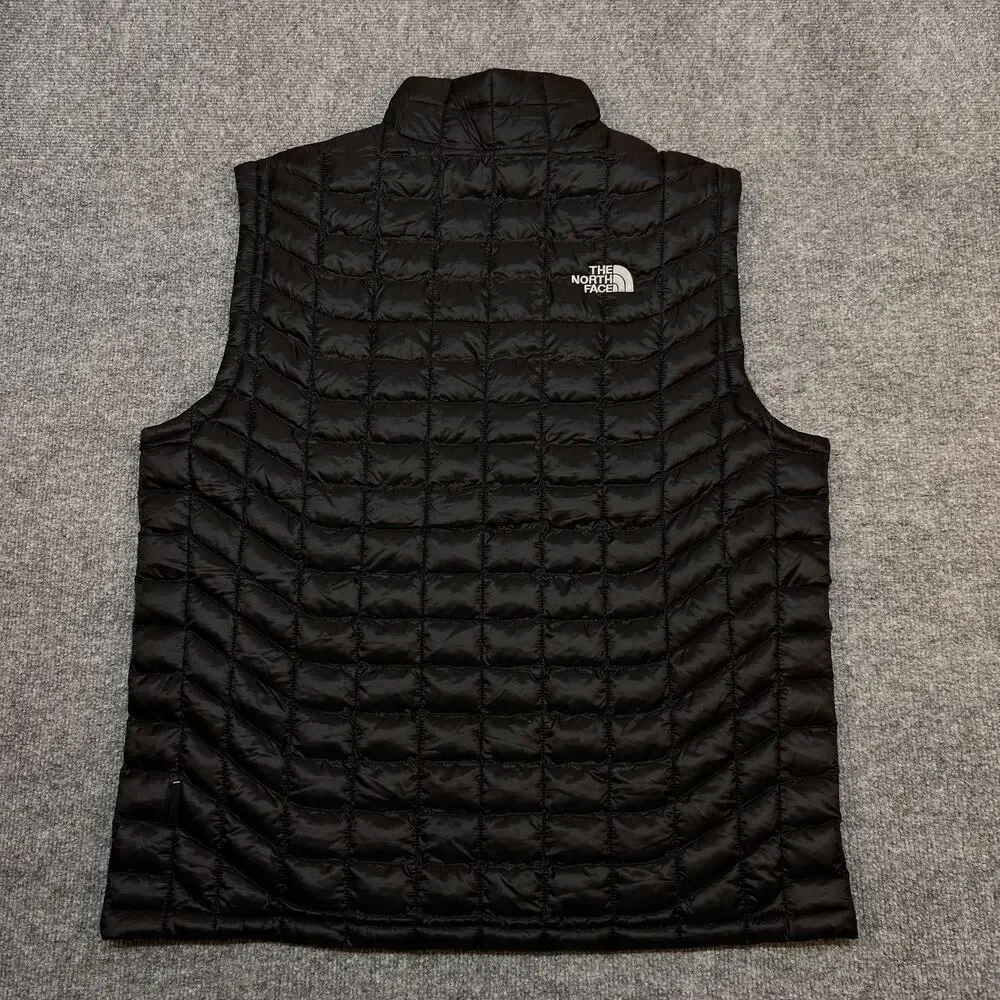 The North Face Vest Mens Large Black ThermoBall Quilted Full Zip AdventHealth